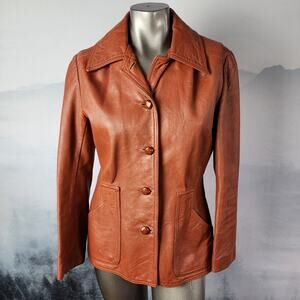 Vintage New England Sportswear Company Leather Jacket | Women's Small